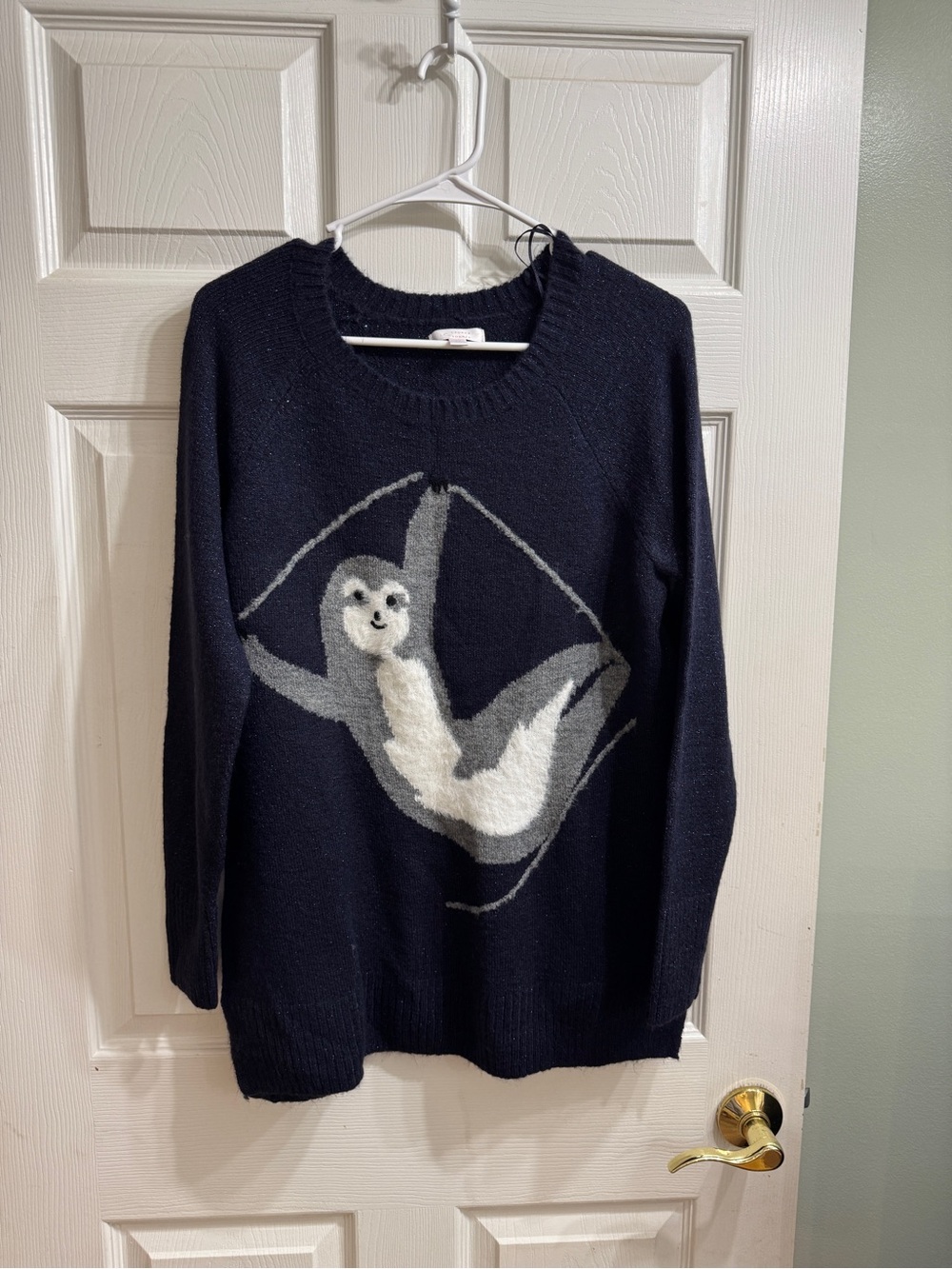 Lauren Conrad Cozy Navy Sloth Crewneck Sweater